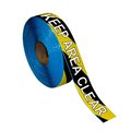 Superior Mark Floor Marking Message Tape, 2in x 100Ft , KEEP AREA CLEAR B/Y Stripe IN-40-710I